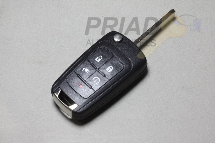Opel Ampera E klapsleutel behuizing met paniek knop 5-knops s-0458